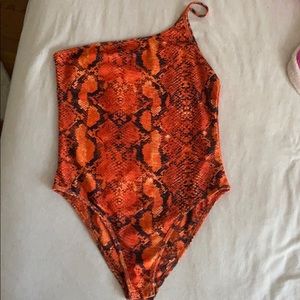 princess polly orange bodysuit
